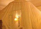 "Must have" mosquito net at Victoria Falls hotel. Looks like it's caught a big bug